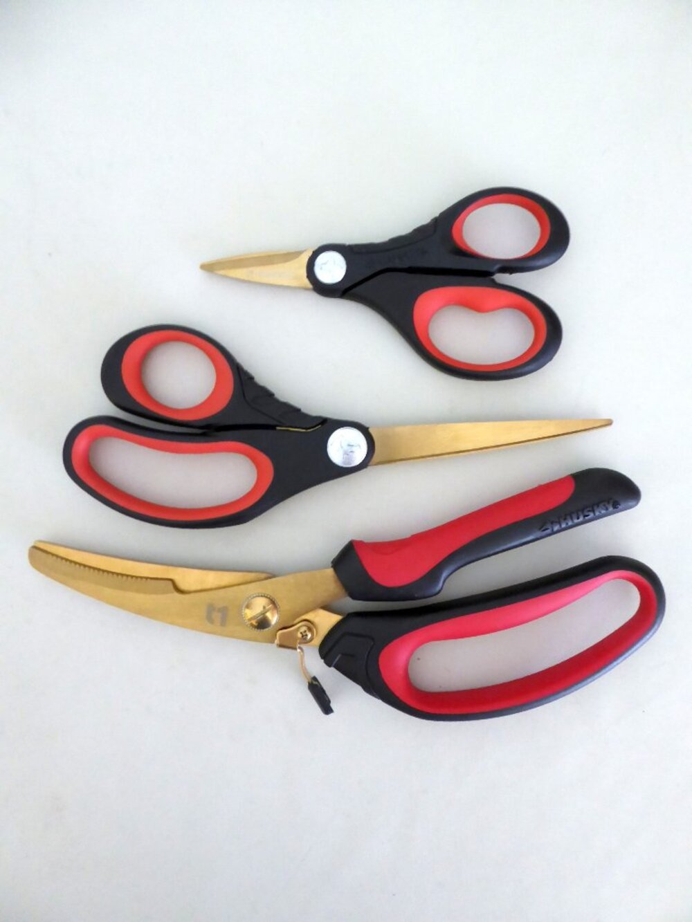 NEW HUSKY HEAVY DUTY MULTI-PURPOSE TITANIUM SCISSOR SHEAR SET